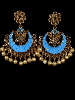 Reverse Ad Earrings With Meenakari Work